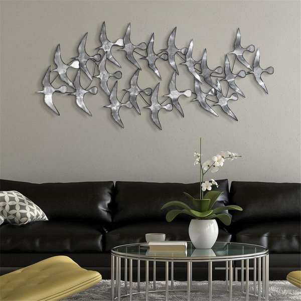 Empire Art Direct -R Flock Hand Painted Etched Metal Wall Sculpture ADM-6093A-2553